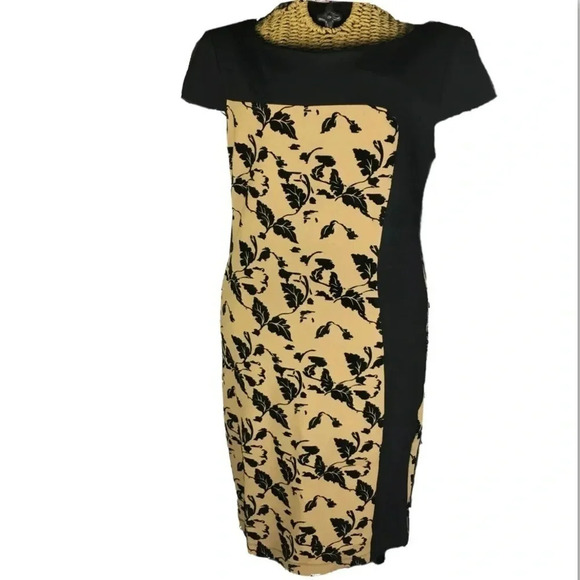 New Carmen Marc Valvo Fairview Illusion dress ivy floral career classic fall - Picture 8 of 16